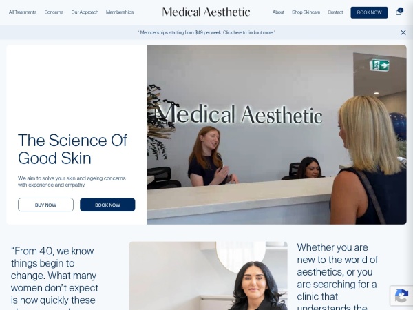 Screenshot medicalaesthetic.com.au