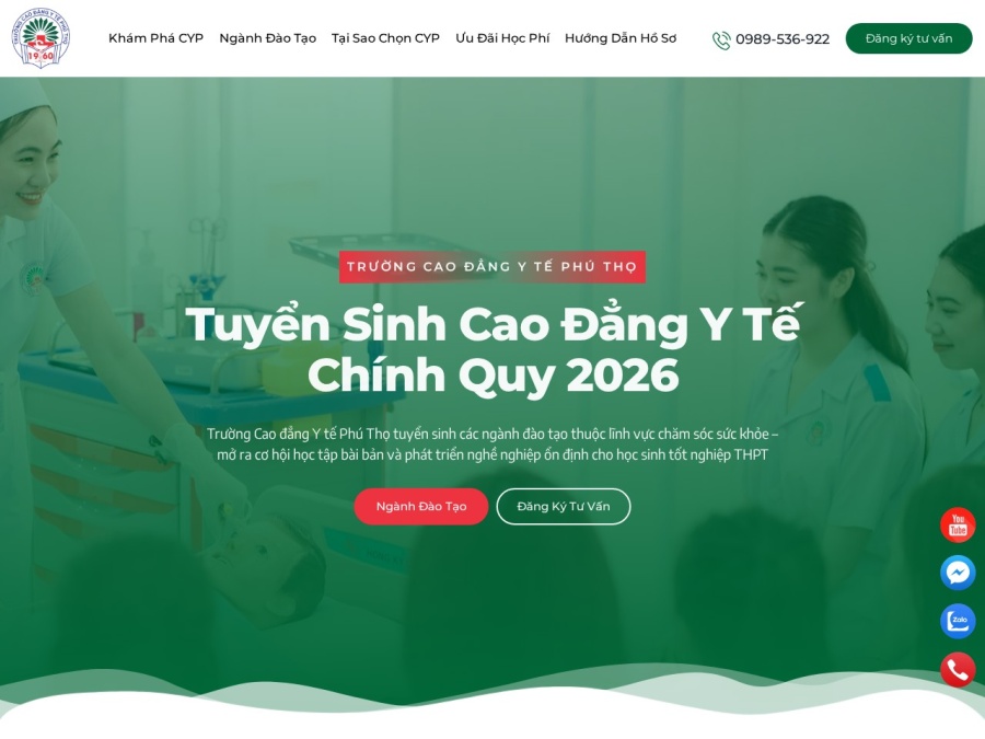 Screenshot tuyensinh2026.cyp.edu.vn